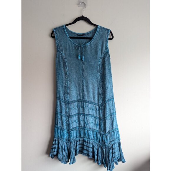 Papa Stonewashed sleeveless Dress - Picture 1 of 6